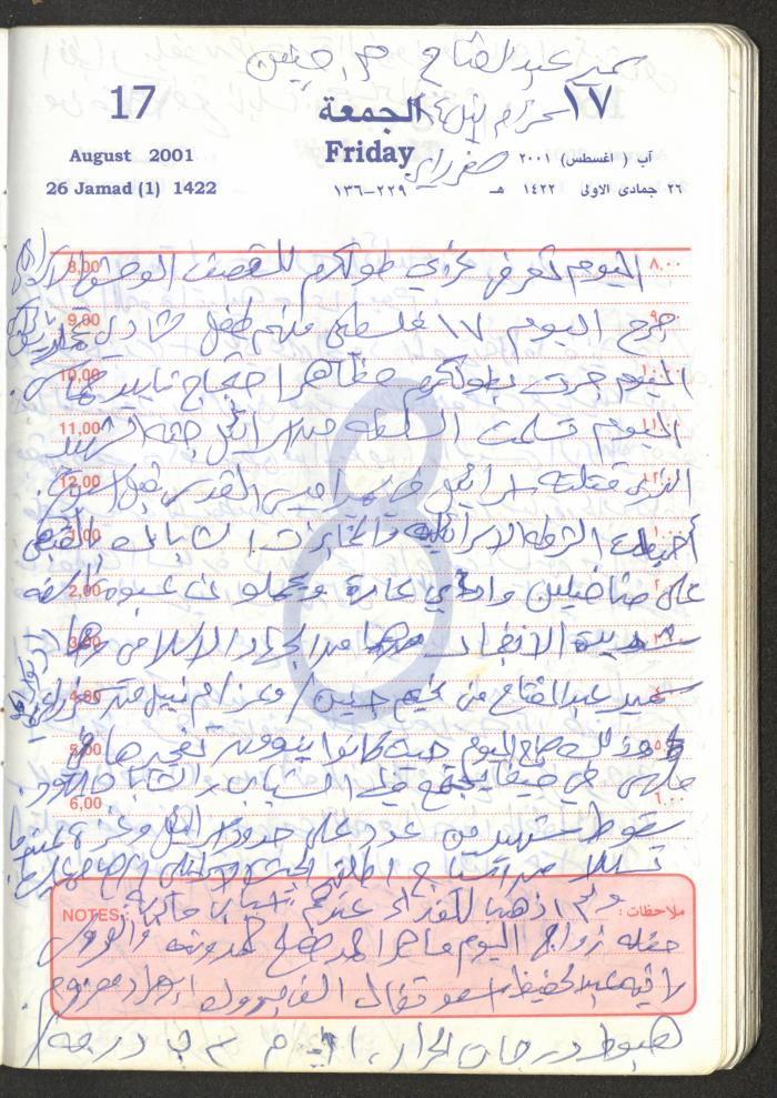 Mahmoud Khreisheh Diaries, Thinnaba- Tulkarm, 2001