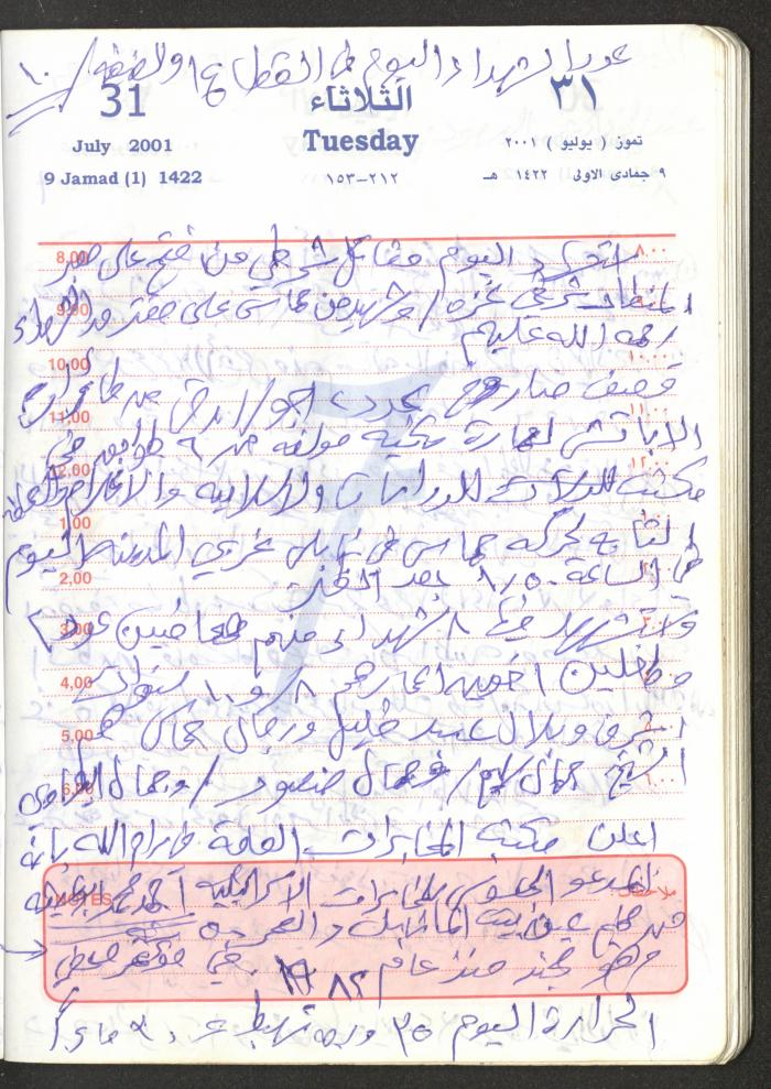Mahmoud Khreisheh Diaries, Thinnaba- Tulkarm, 2001