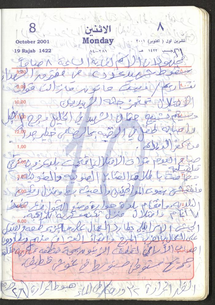 Mahmoud Khreisheh Diaries, Thinnaba- Tulkarm, 2001