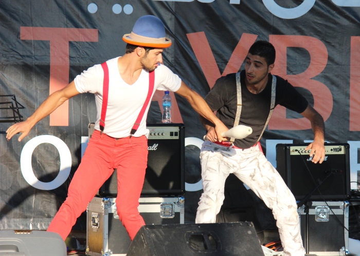 A Glimpse of a Performance by the Palestinian Circus School at the Taybeh Festival