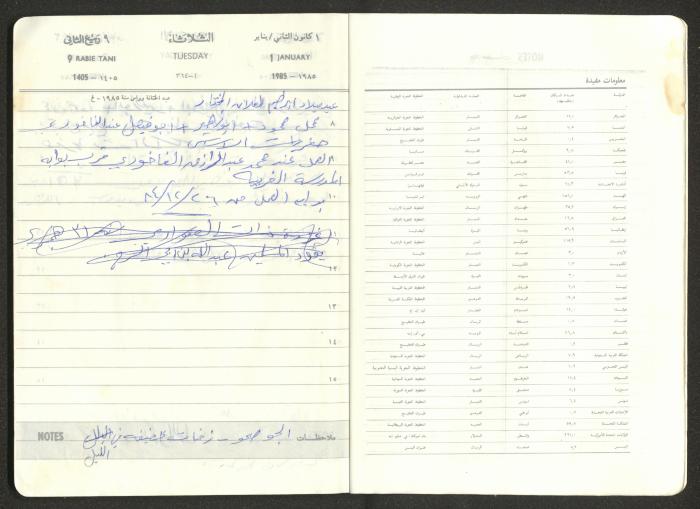 Mahmoud Khreisheh Diaries, Thinnaba- Tulkarm, 1985
