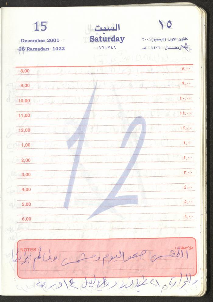 Mahmoud Khreisheh Diaries, Thinnaba- Tulkarm, 2001