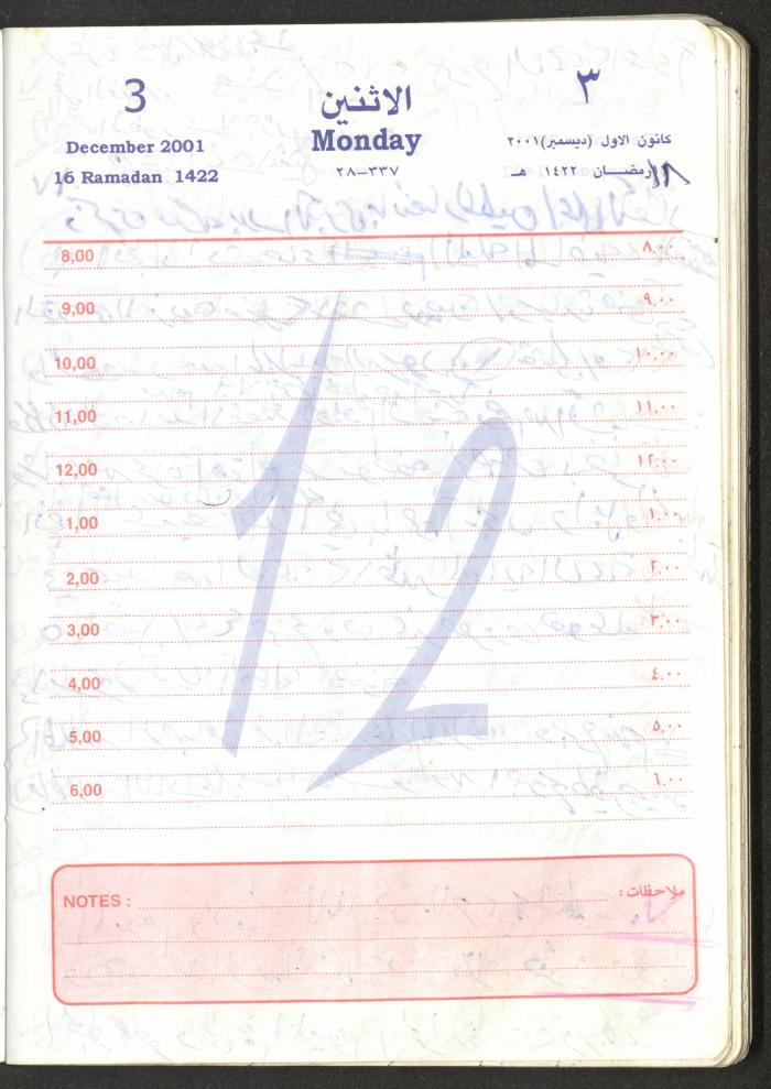 Mahmoud Khreisheh Diaries, Thinnaba- Tulkarm, 2001