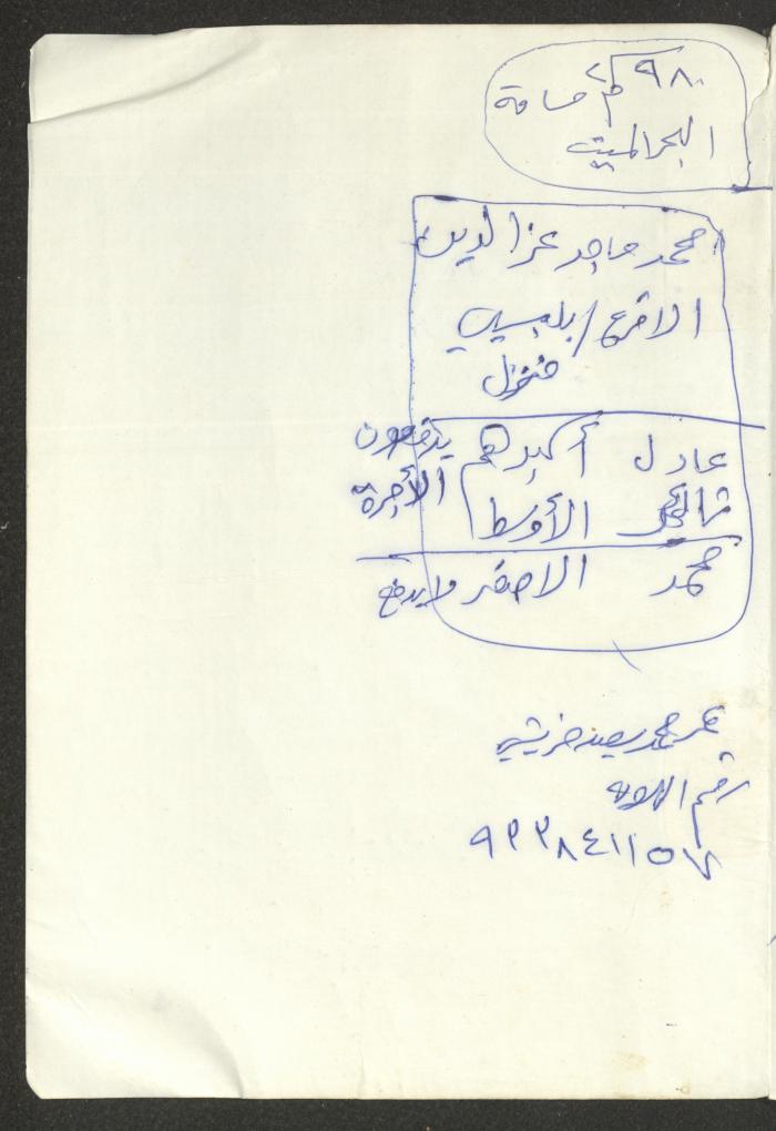 Mahmoud Khreisheh Diaries, Thinnaba- Tulkarm, 2001