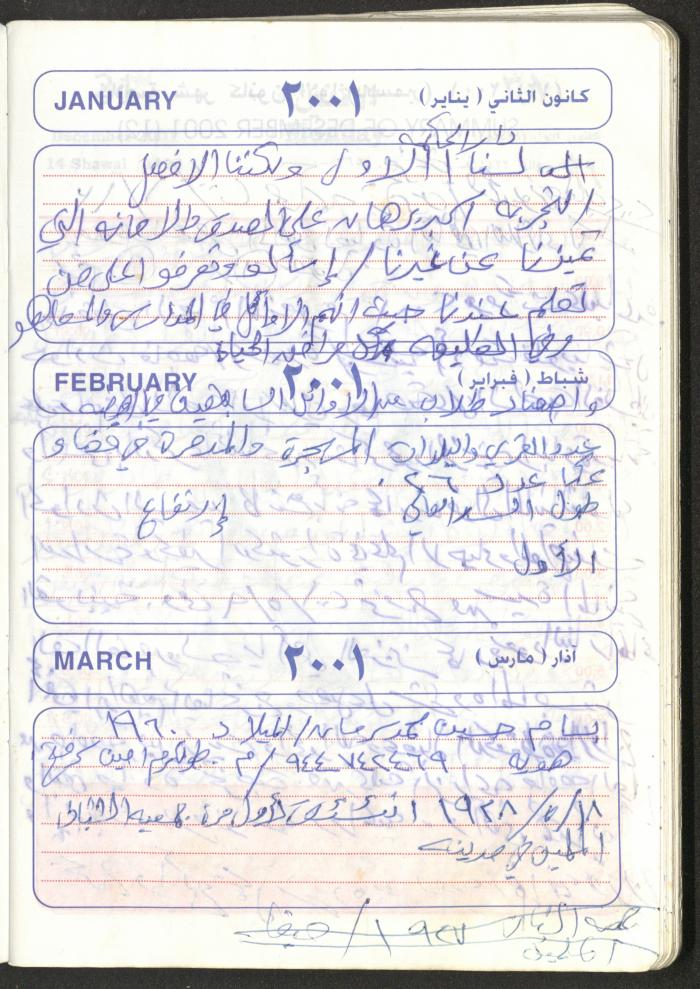 Mahmoud Khreisheh Diaries, Thinnaba- Tulkarm, 2001