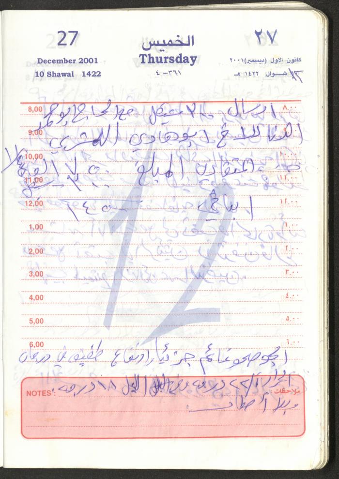 Mahmoud Khreisheh Diaries, Thinnaba- Tulkarm, 2001