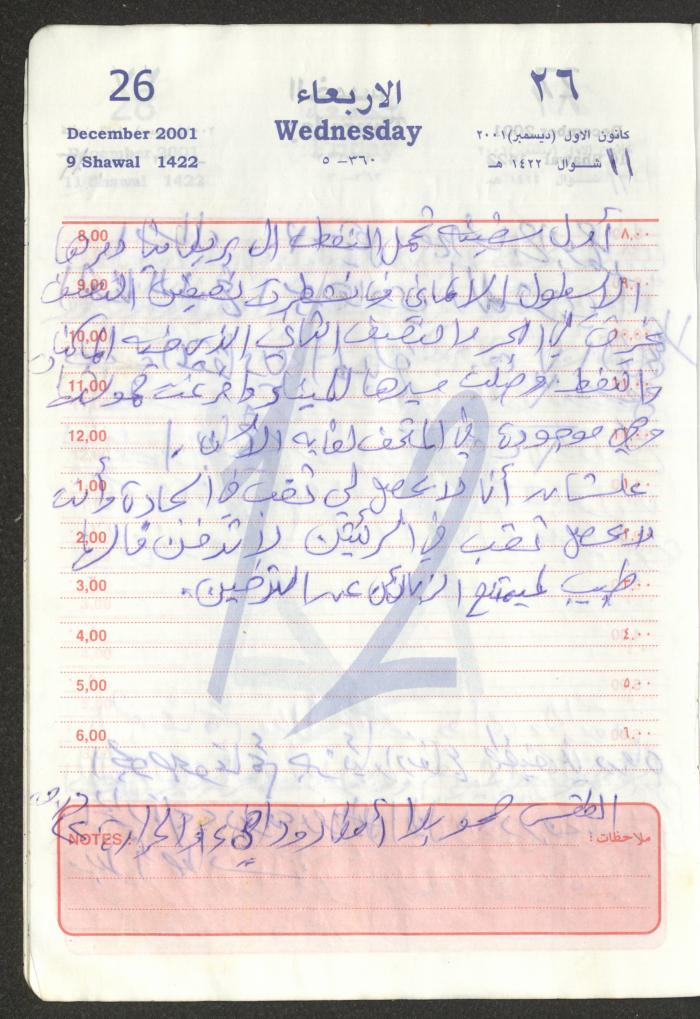 Mahmoud Khreisheh Diaries, Thinnaba- Tulkarm, 2001