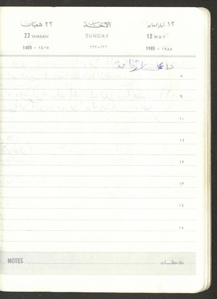 Mahmoud Khreisheh Diaries, Thinnaba- Tulkarm, 1985