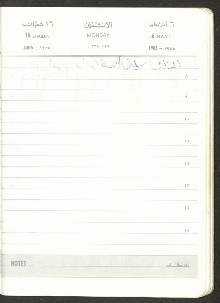 Mahmoud Khreisheh Diaries, Thinnaba- Tulkarm, 1985