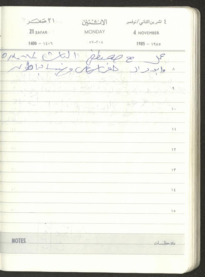 Mahmoud Khreisheh Diaries, Thinnaba- Tulkarm, 1985