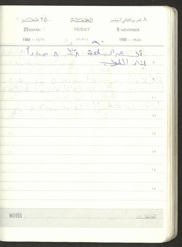 Mahmoud Khreisheh Diaries, Thinnaba- Tulkarm, 1985