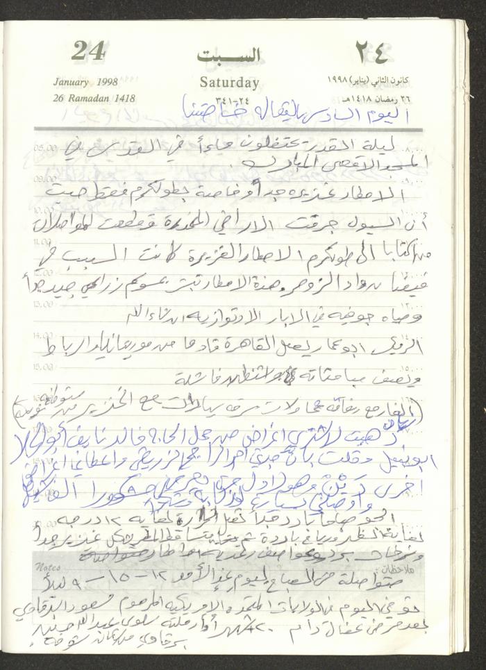 يوميات محمود خريشة، ذنابة- طولكرم، 1998