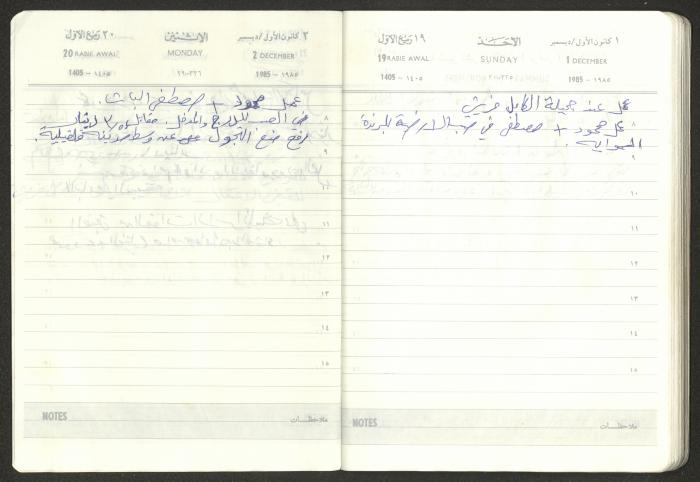 Mahmoud Khreisheh Diaries, Thinnaba- Tulkarm, 1985
