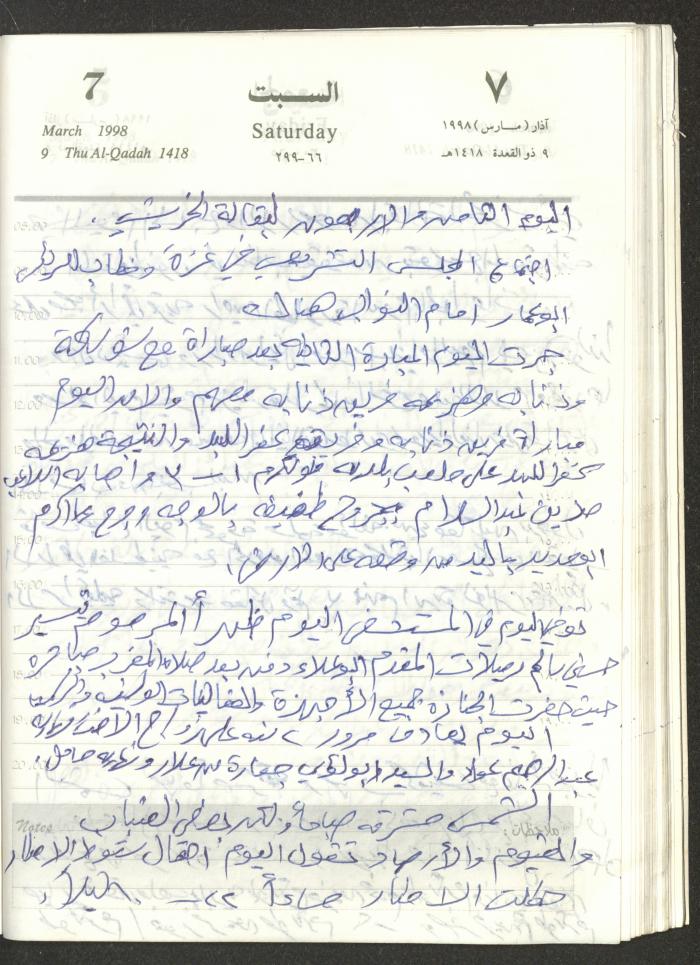 يوميات محمود خريشة، ذنابة- طولكرم، 1998