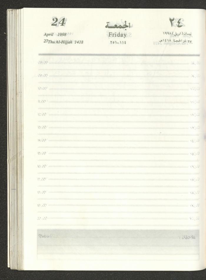 يوميات محمود خريشة، ذنابة- طولكرم، 1998