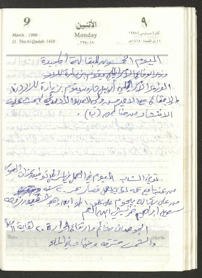 يوميات محمود خريشة، ذنابة- طولكرم، 1998