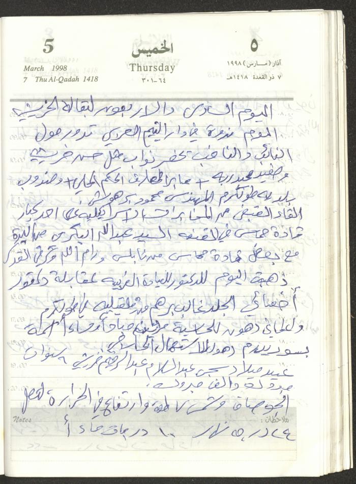 يوميات محمود خريشة، ذنابة- طولكرم، 1998