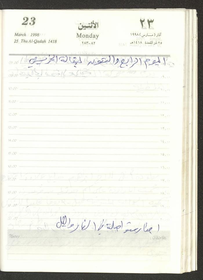 يوميات محمود خريشة، ذنابة- طولكرم، 1998