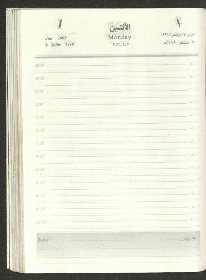 يوميات محمود خريشة، ذنابة- طولكرم، 1998