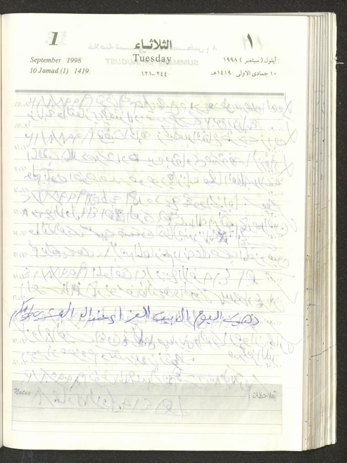 يوميات محمود خريشة، ذنابة- طولكرم، 1998