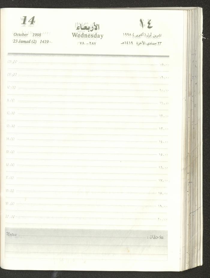 يوميات محمود خريشة، ذنابة- طولكرم، 1998