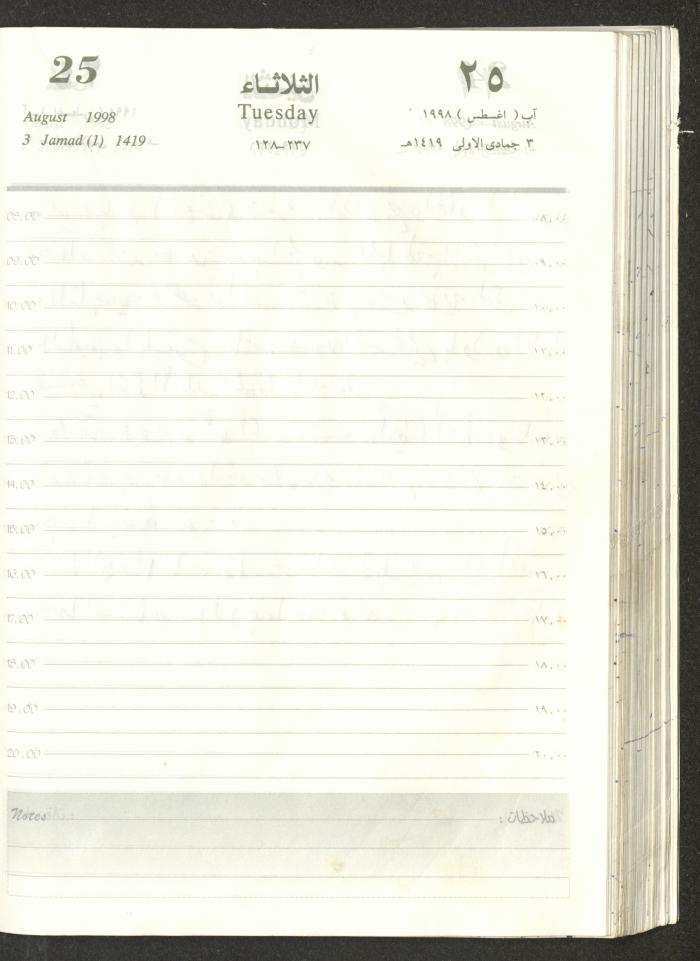 يوميات محمود خريشة، ذنابة- طولكرم، 1998