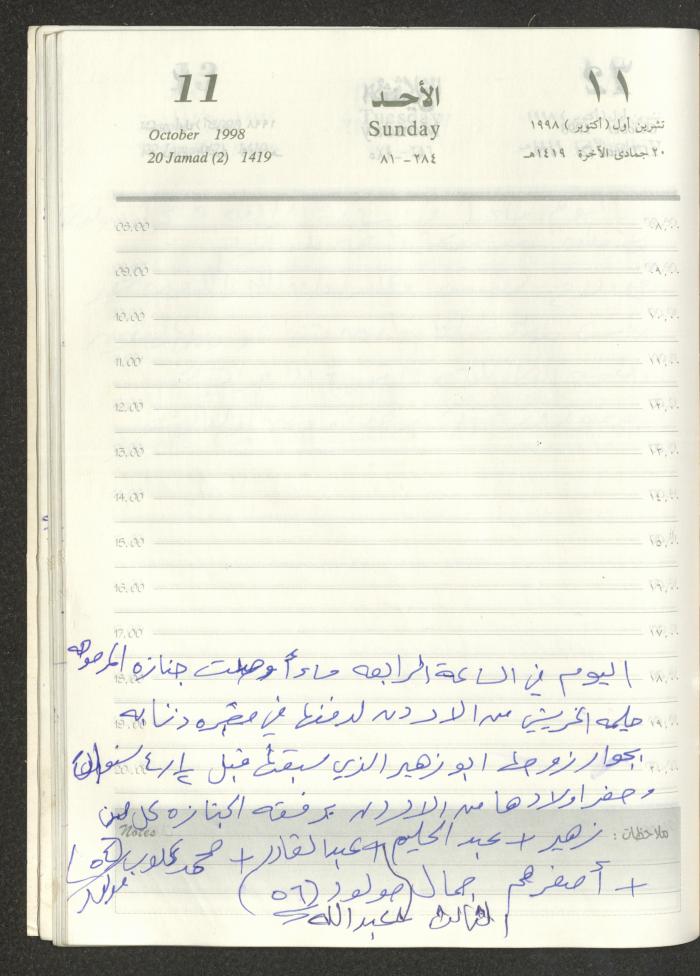 يوميات محمود خريشة، ذنابة- طولكرم، 1998