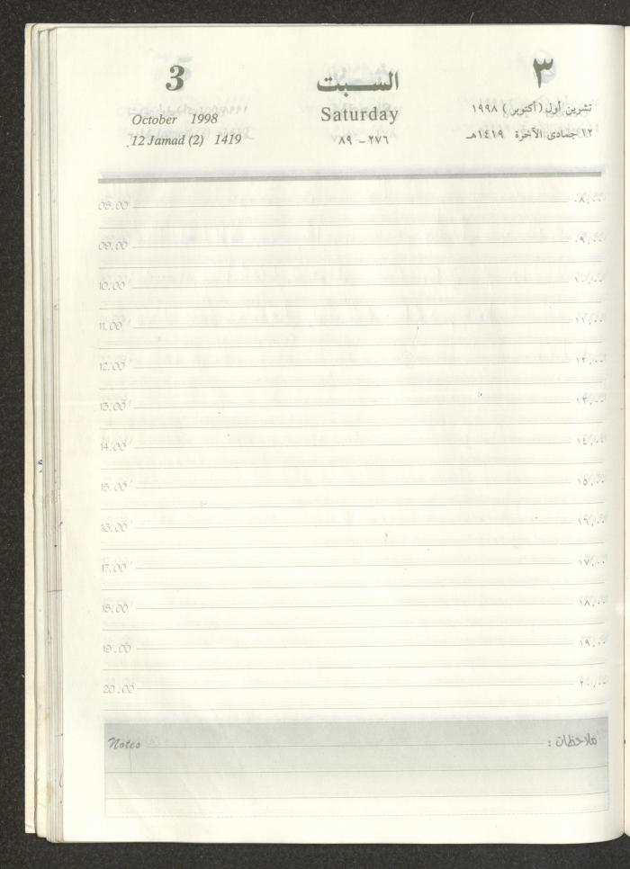 يوميات محمود خريشة، ذنابة- طولكرم، 1998