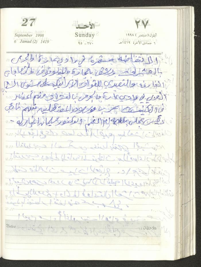 يوميات محمود خريشة، ذنابة- طولكرم، 1998