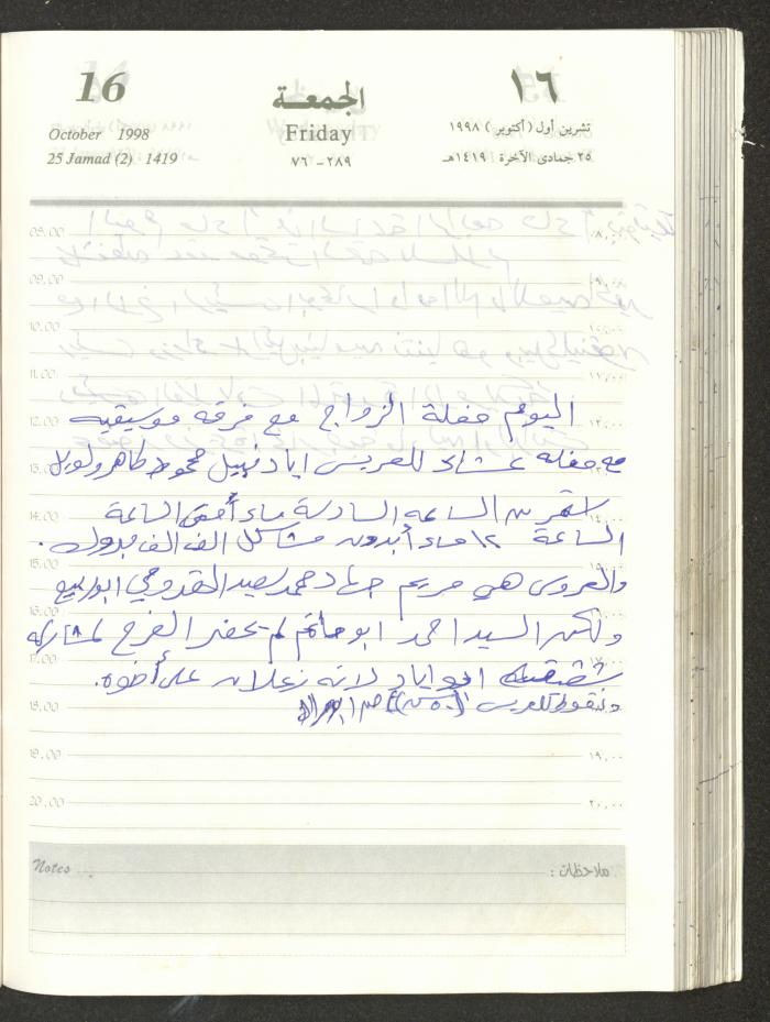 يوميات محمود خريشة، ذنابة- طولكرم، 1998