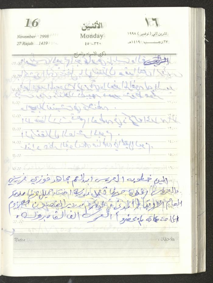 يوميات محمود خريشة، ذنابة- طولكرم، 1998