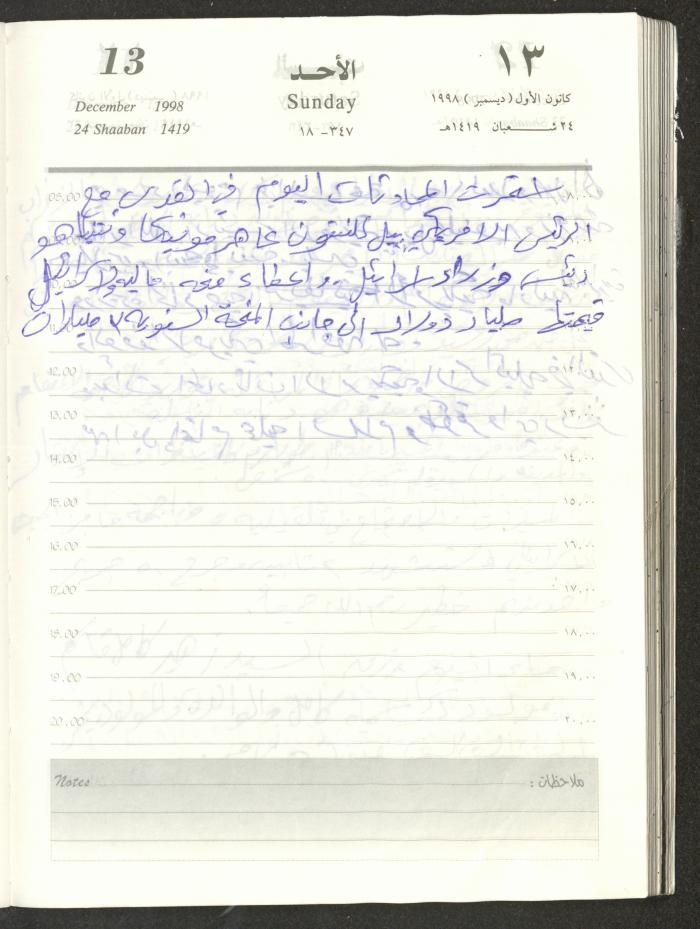 يوميات محمود خريشة، ذنابة- طولكرم، 1998