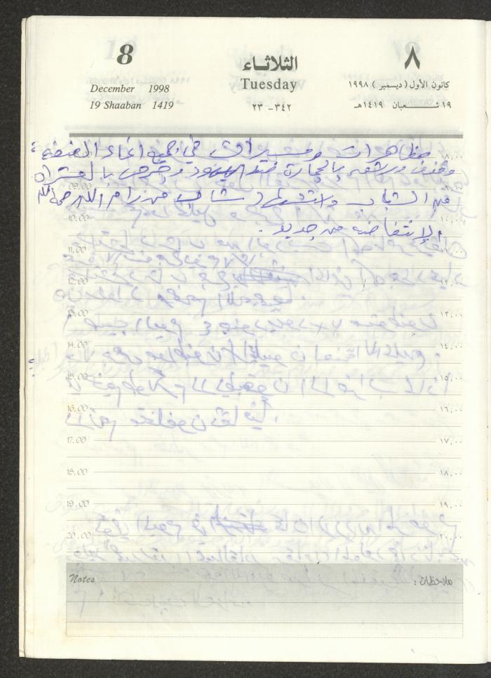 يوميات محمود خريشة، ذنابة- طولكرم، 1998