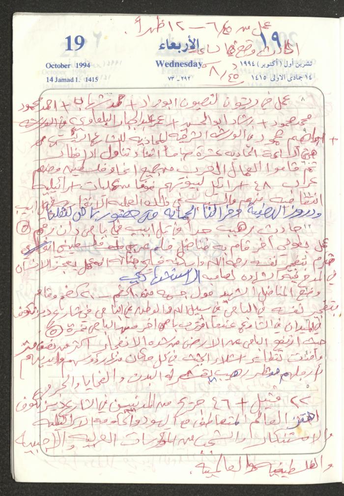 يوميات محمود خريشة، ذنابة- طولكرم، 1994