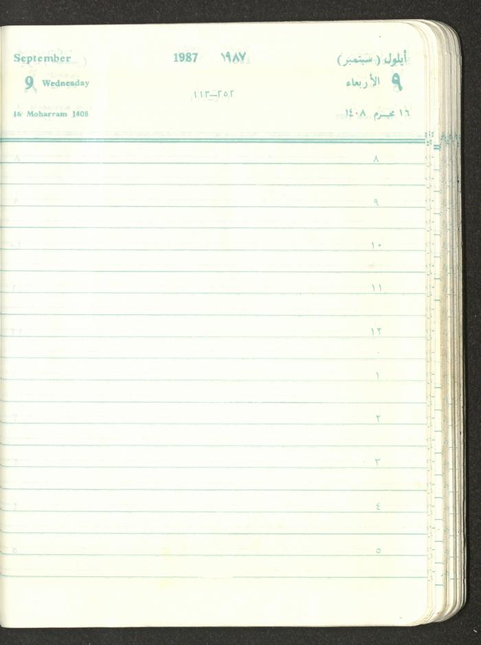 Mahmoud Khreisheh Diaries, Thinnaba- Tulkarm, 1987
