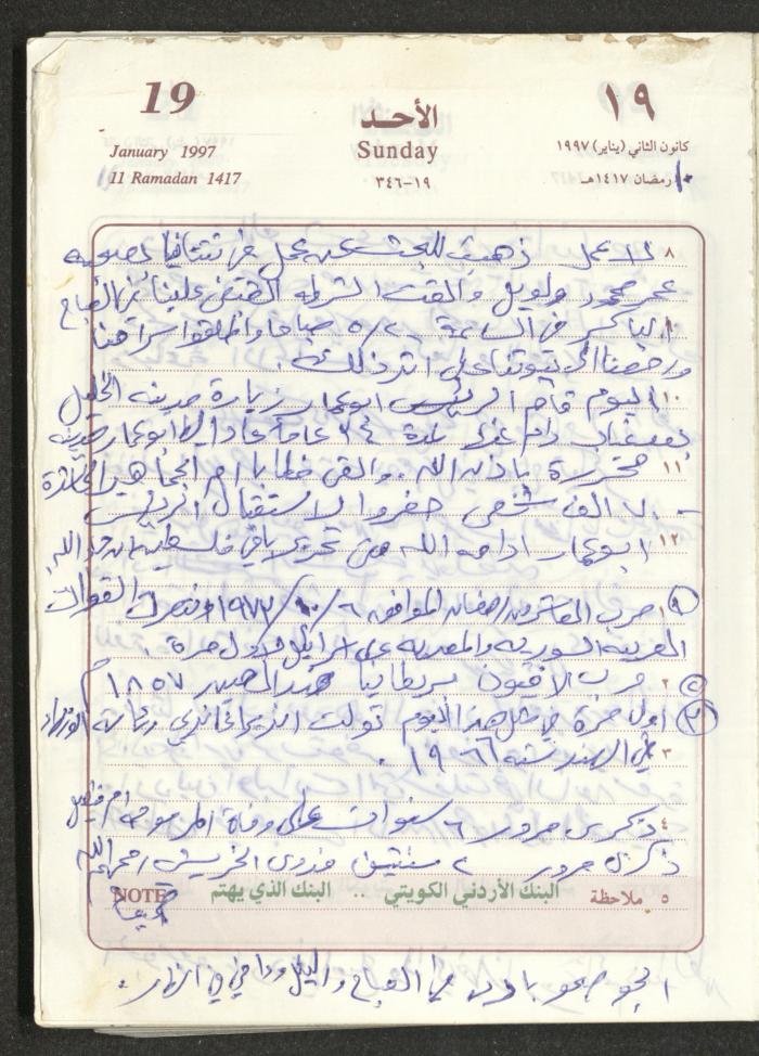 يوميات محمود خريشة، ذنابة- طولكرم، 1997