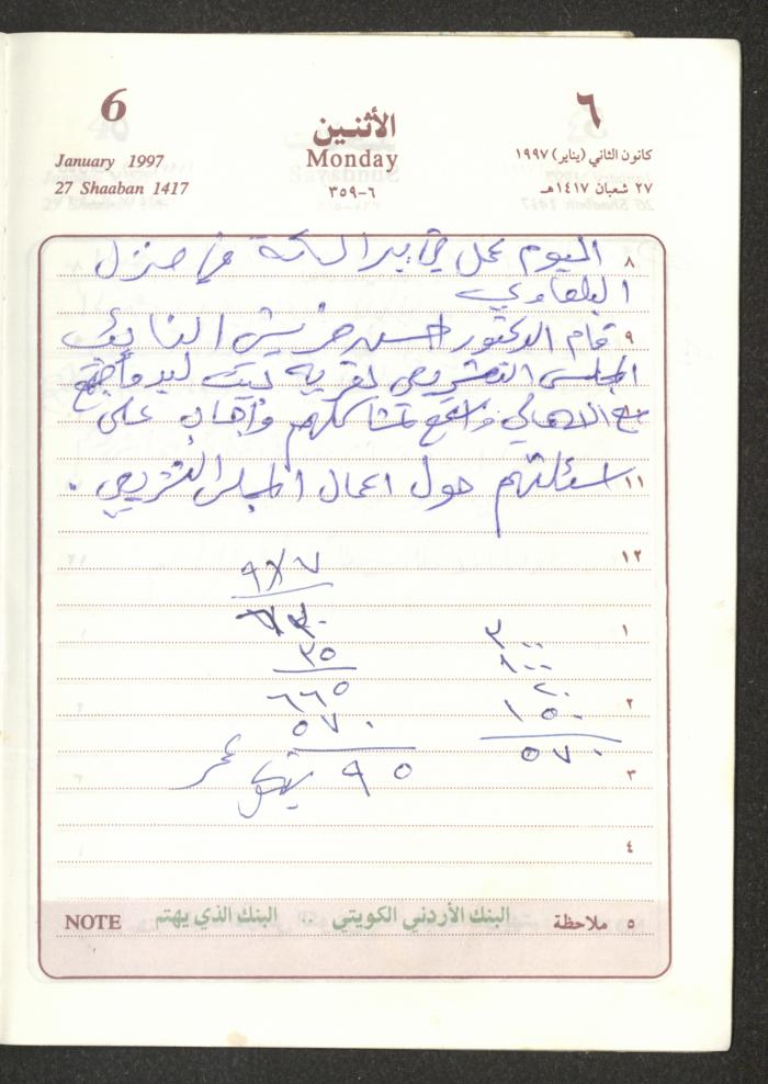 يوميات محمود خريشة، ذنابة- طولكرم، 1997