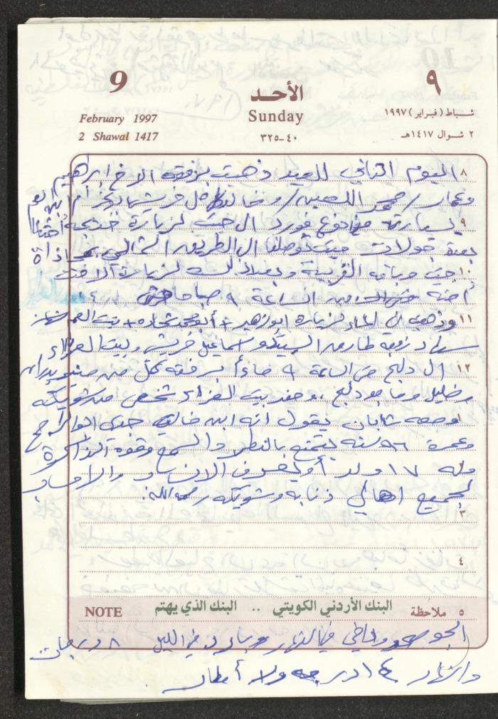 يوميات محمود خريشة، ذنابة- طولكرم، 1997