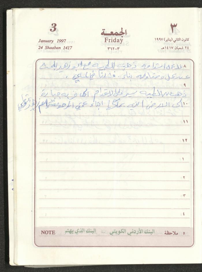 يوميات محمود خريشة، ذنابة- طولكرم، 1997