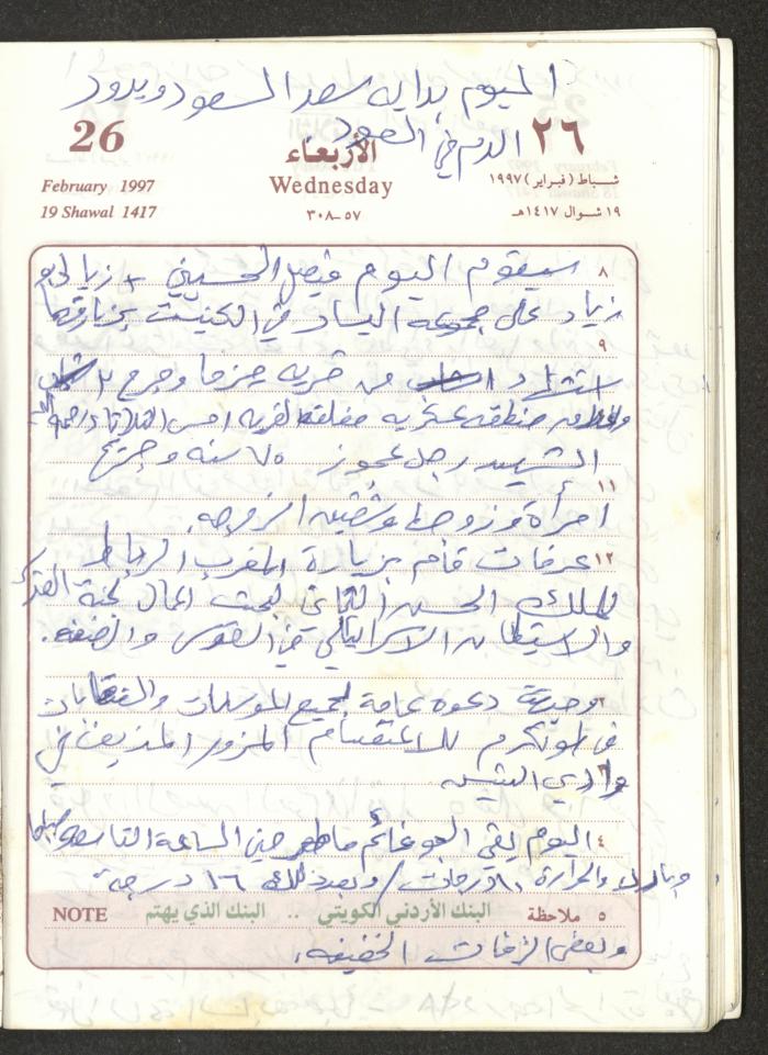يوميات محمود خريشة، ذنابة- طولكرم، 1997