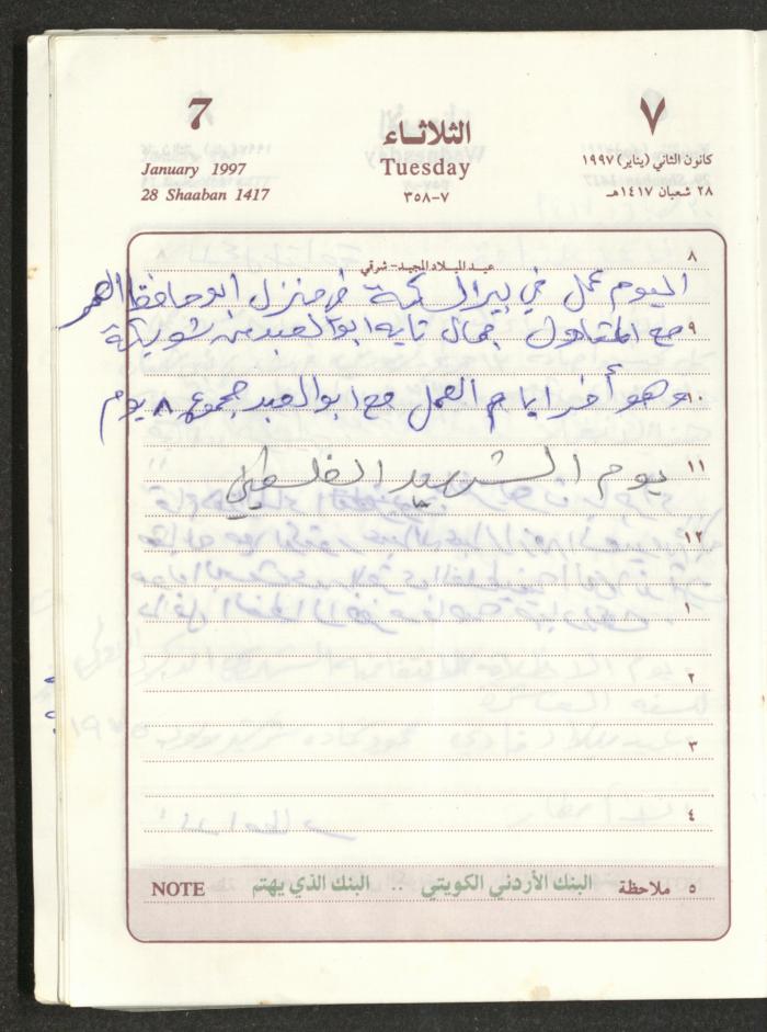 يوميات محمود خريشة، ذنابة- طولكرم، 1997
