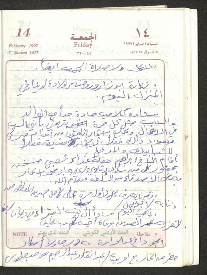 يوميات محمود خريشة، ذنابة- طولكرم، 1997
