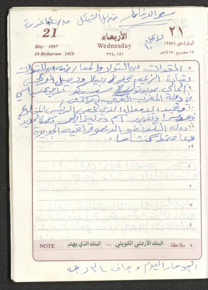 يوميات محمود خريشة، ذنابة- طولكرم، 1997