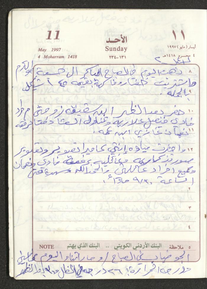 يوميات محمود خريشة، ذنابة- طولكرم، 1997