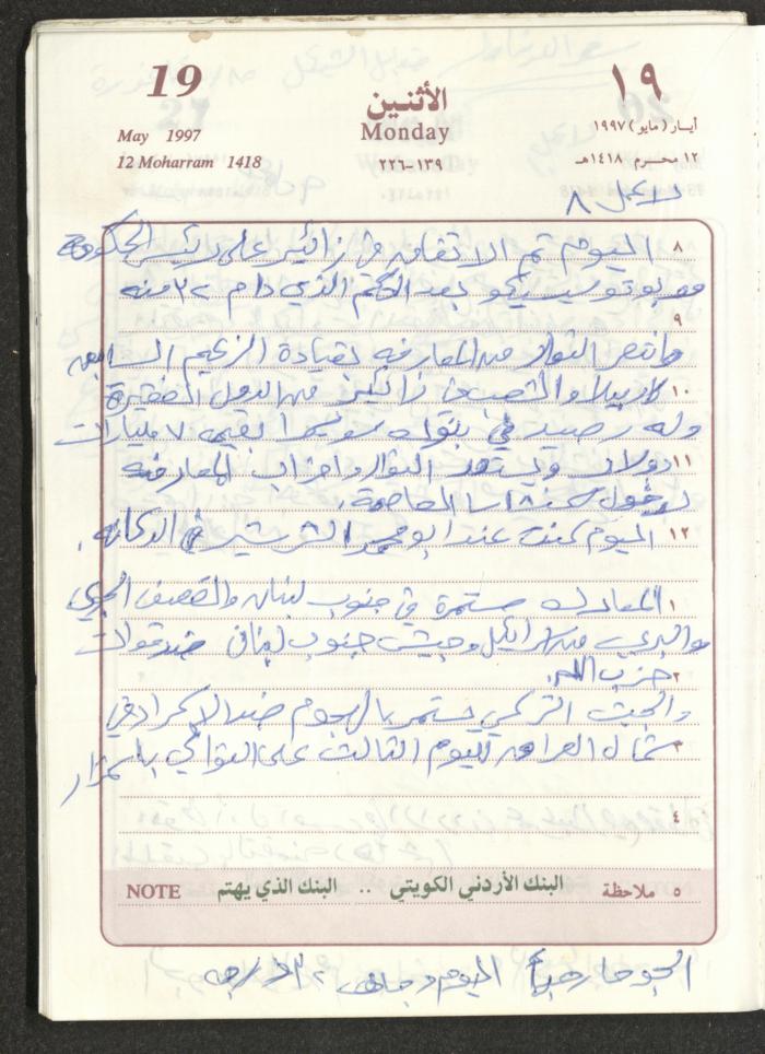 يوميات محمود خريشة، ذنابة- طولكرم، 1997