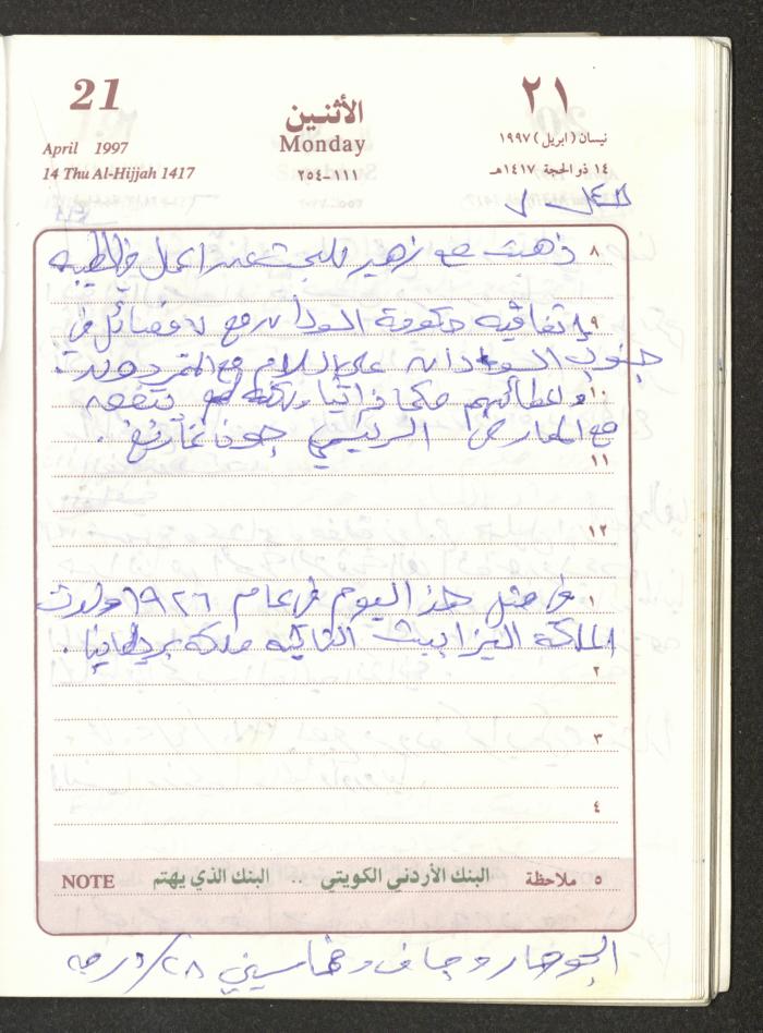 يوميات محمود خريشة، ذنابة- طولكرم، 1997