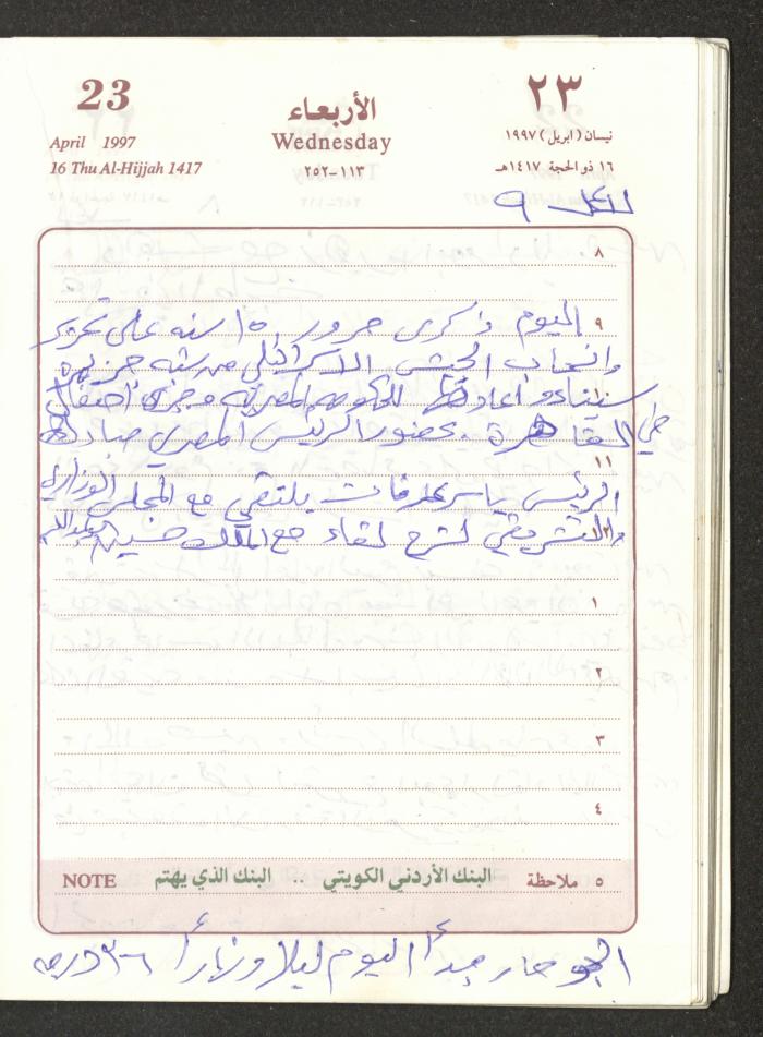 يوميات محمود خريشة، ذنابة- طولكرم، 1997