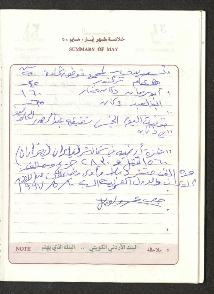 يوميات محمود خريشة، ذنابة- طولكرم، 1997