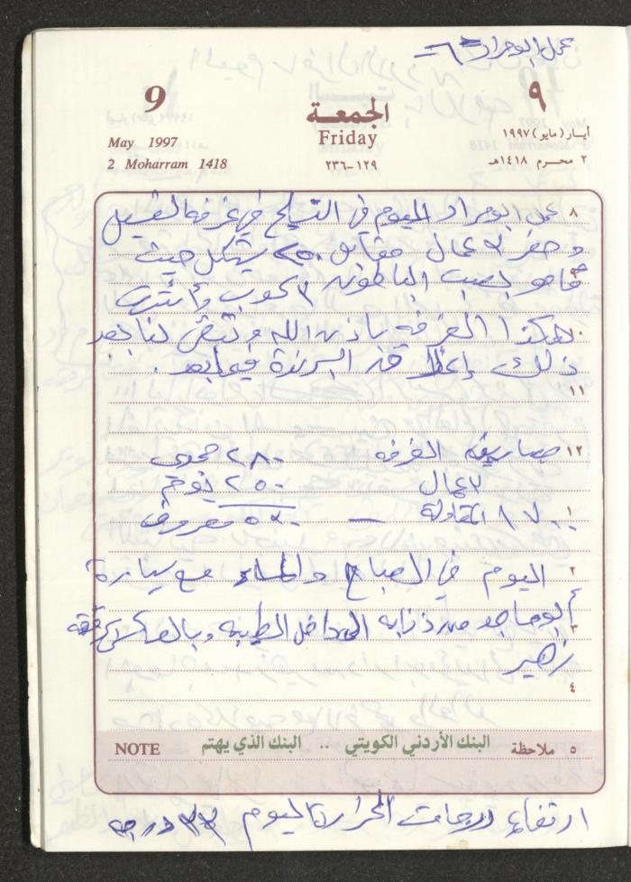 يوميات محمود خريشة، ذنابة- طولكرم، 1997