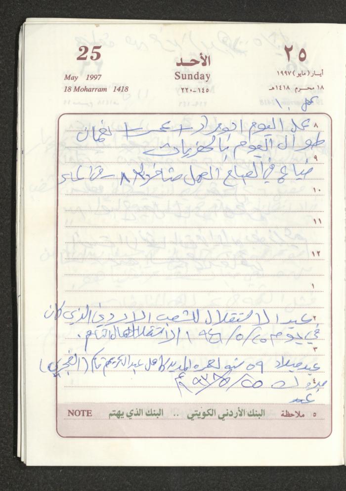يوميات محمود خريشة، ذنابة- طولكرم، 1997